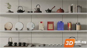 Tea Set 3D Model